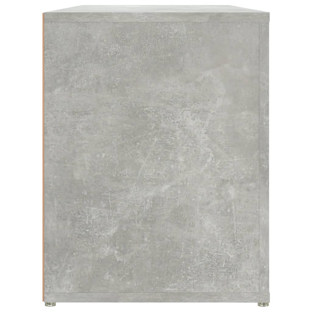 Étagère à chaussures gris béton 100x35x45 cm en bois