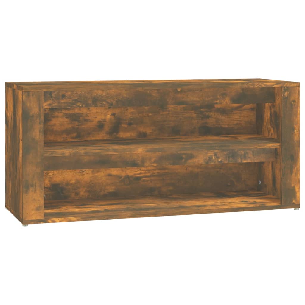 Shoe rack smoked oak 100x35x45 cm wood material