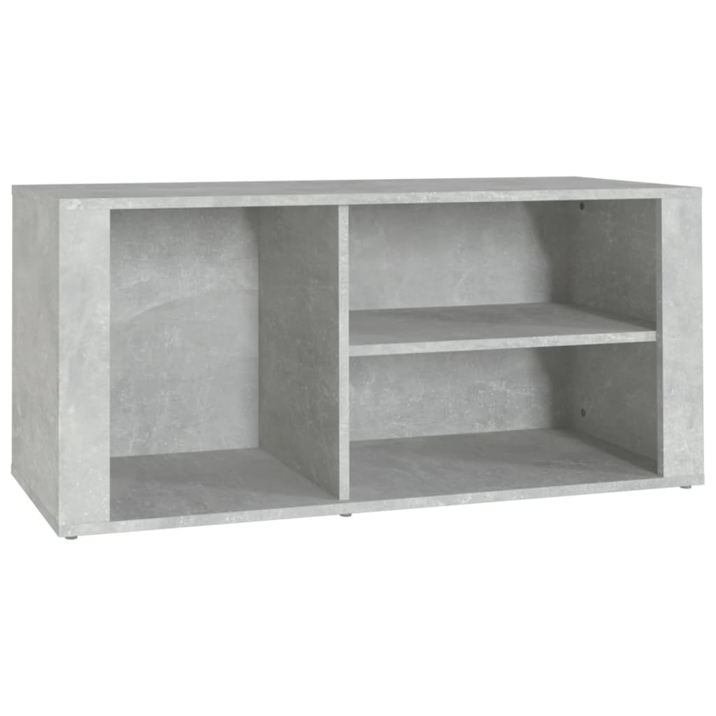 Étagère à chaussures gris béton 100x35x45 cm en bois