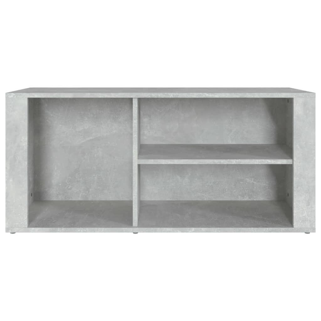 Étagère à chaussures gris béton 100x35x45 cm en bois