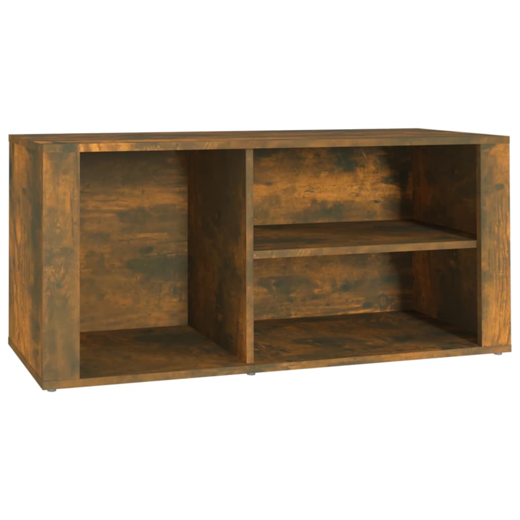 Shoe rack smoked oak 100x35x45 cm wood material