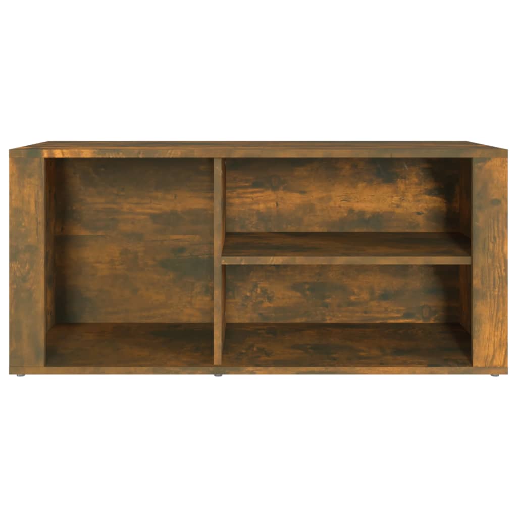 Shoe rack smoked oak 100x35x45 cm wood material