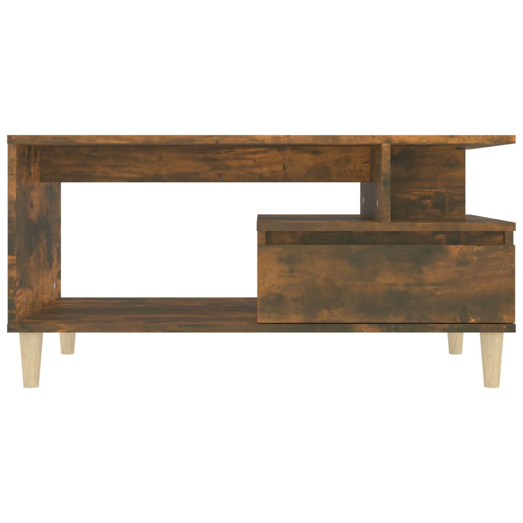 Coffee table smoked oak 90x49x45 cm wood material