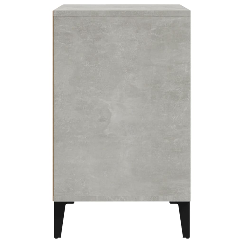 Étagère à chaussures gris béton 102x36x60 cm en bois