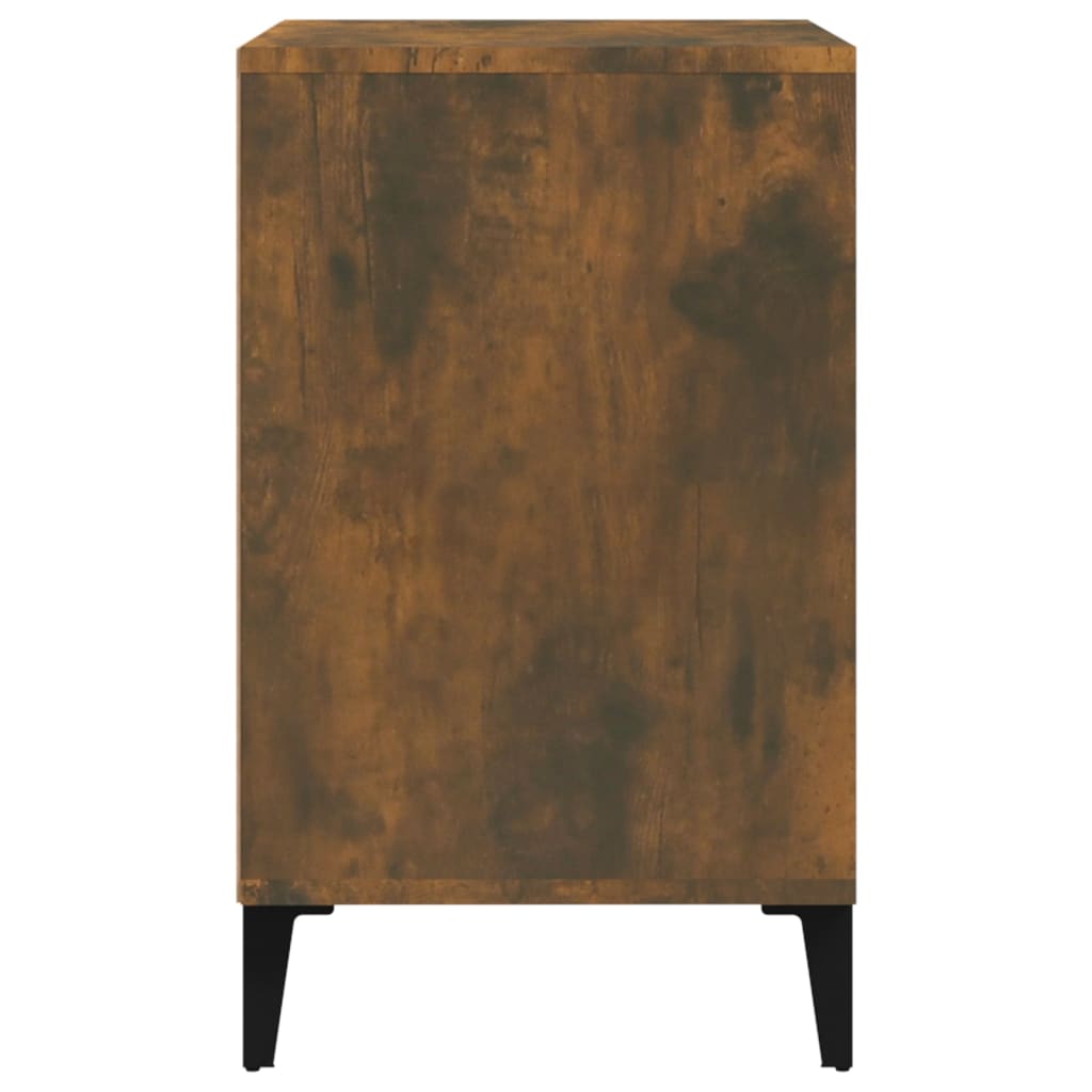 Shoe rack smoked oak 102x36x60 cm wood material