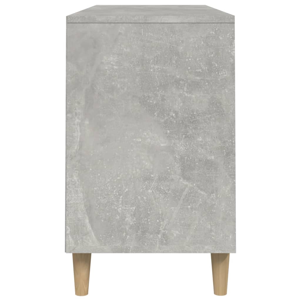Étagère à chaussures gris béton 102x36x60 cm en bois
