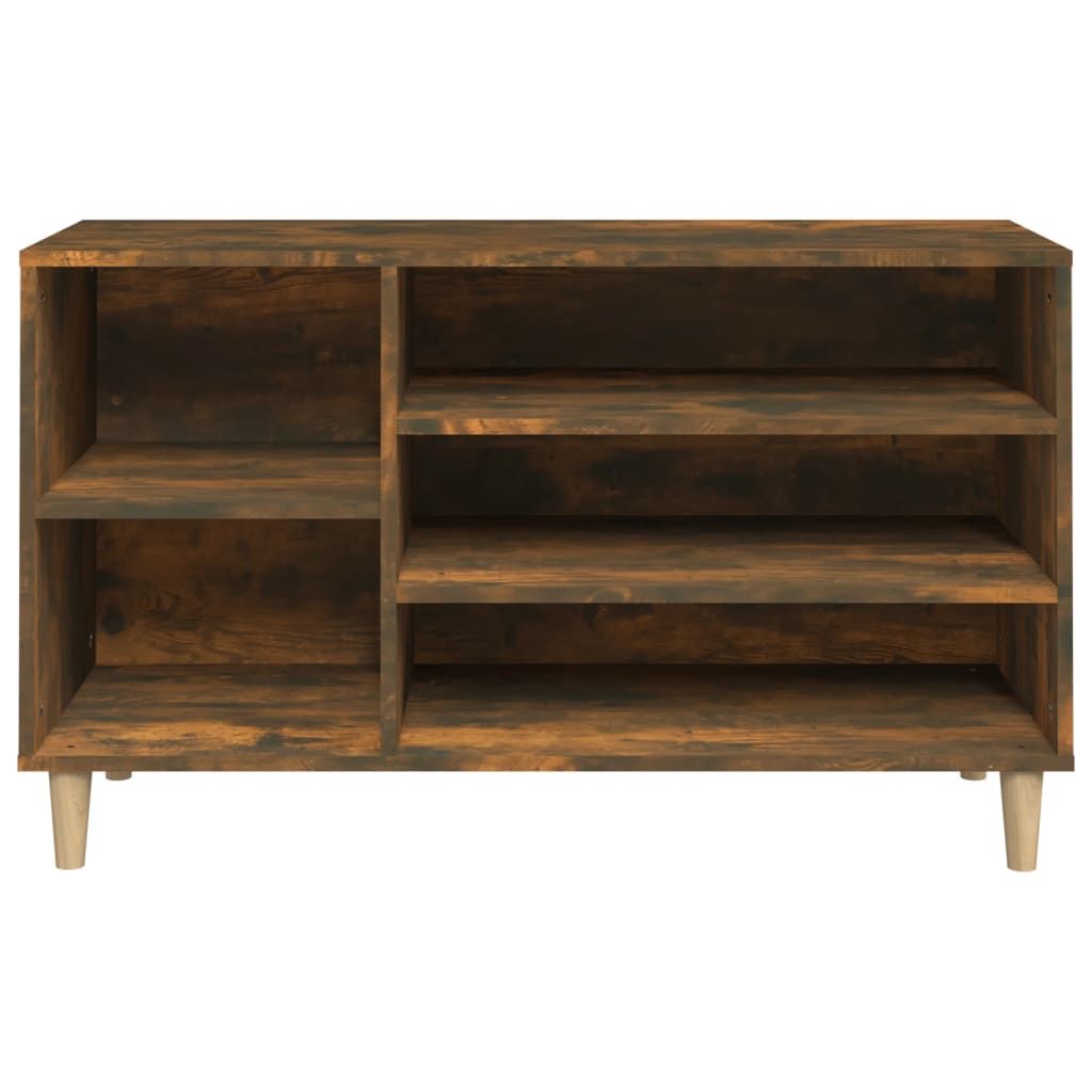 Shoe rack smoked oak 102x36x60 cm wood material