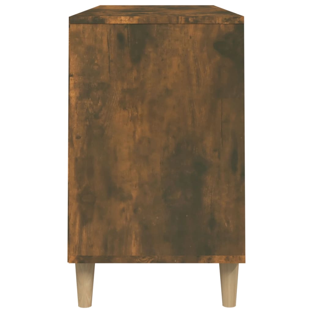 Shoe rack smoked oak 102x36x60 cm wood material