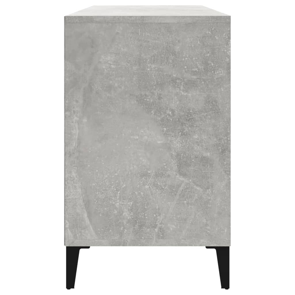 Étagère à chaussures gris béton 102x36x60 cm en bois