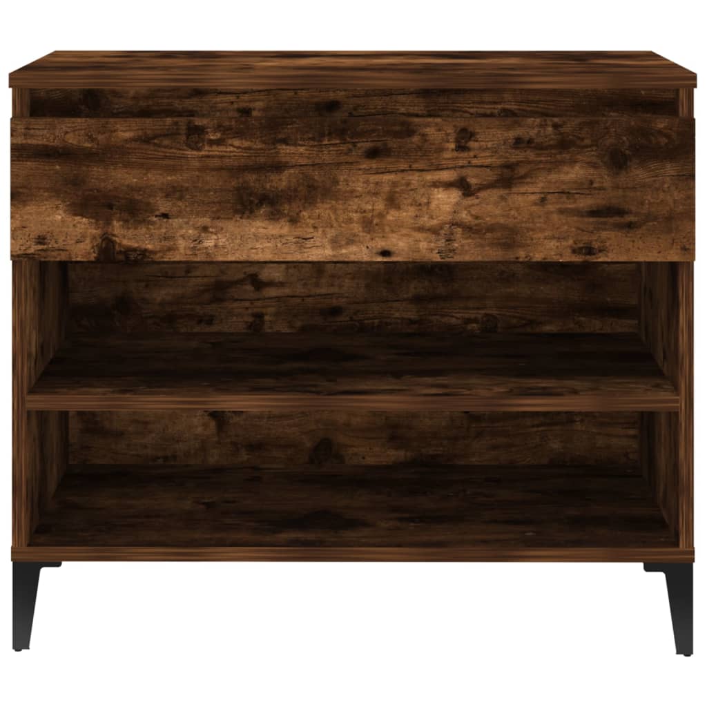 Shoe rack smoked oak 70x36x60 cm wood material