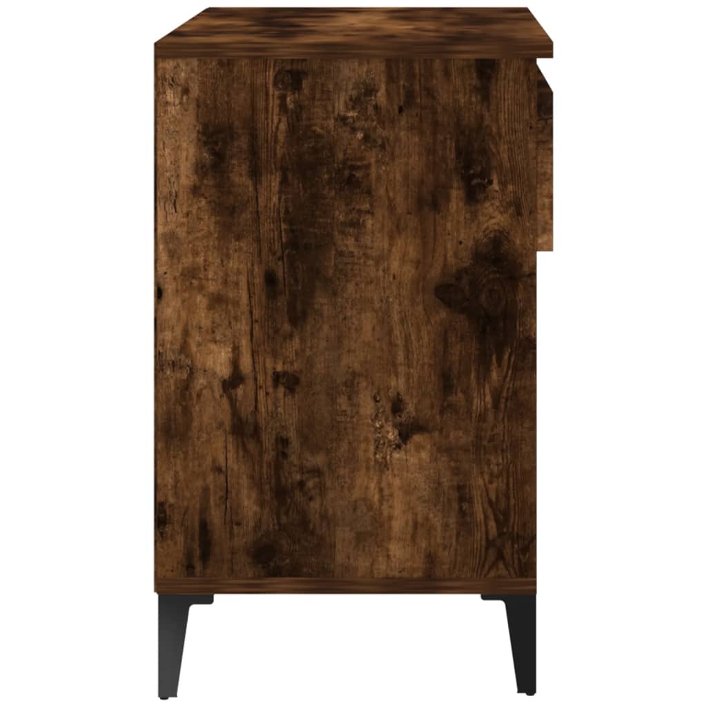Shoe rack smoked oak 70x36x60 cm wood material