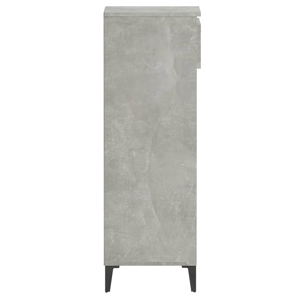 Étagère à chaussures gris béton 40x36x105 cm en bois