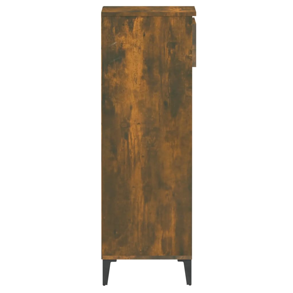 Shoe rack smoked oak 40x36x105 cm wood material