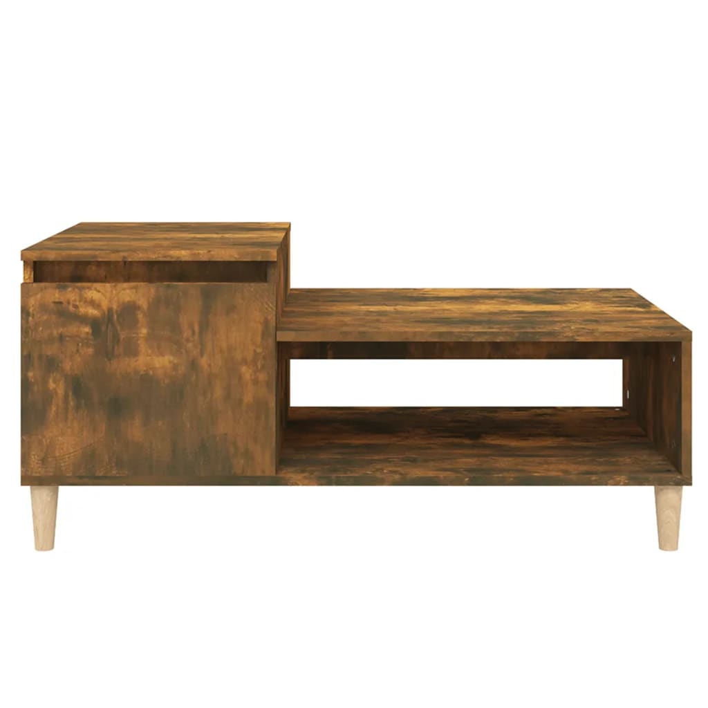 Table basse chêne fumé 100x50x45 cm en bois