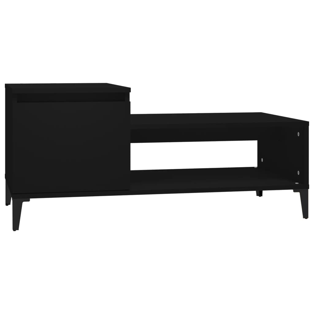 Coffee Table Black 100x50x45 cm Wood Material
