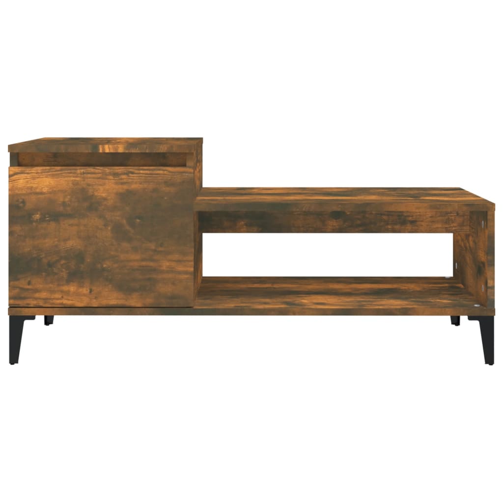 Table basse chêne fumé 100x50x45 cm en bois