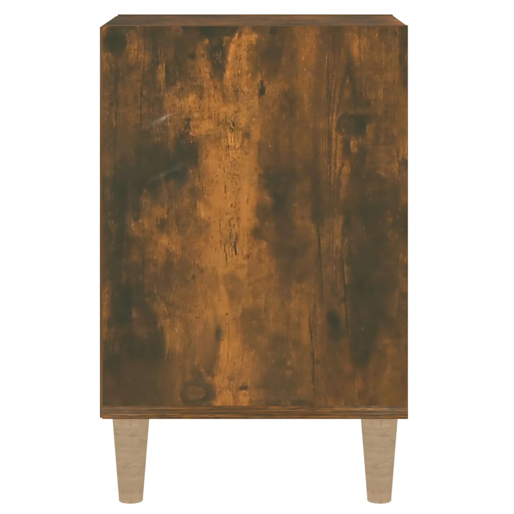 Meuble TV chêne fumé 100x35x55 cm matériau bois