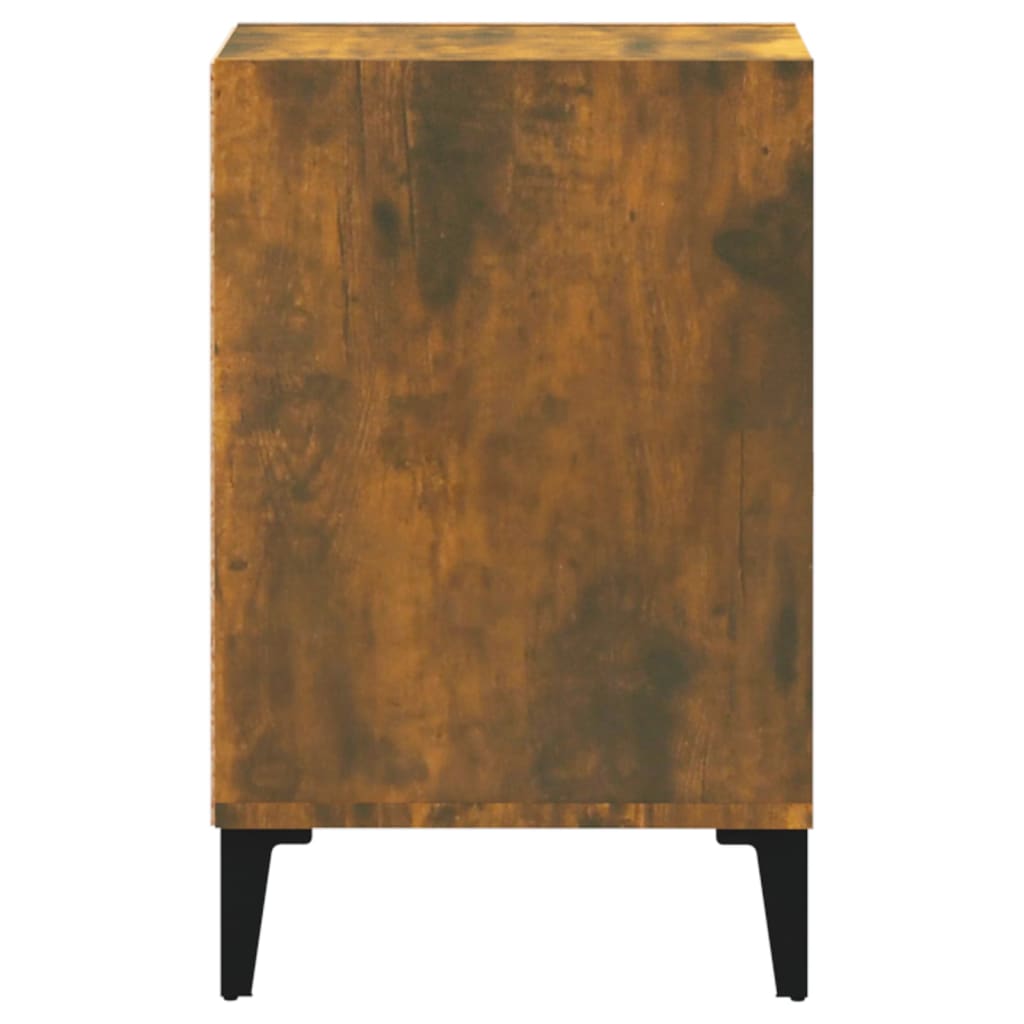 Meuble TV chêne fumé 100x35x55 cm matériau bois