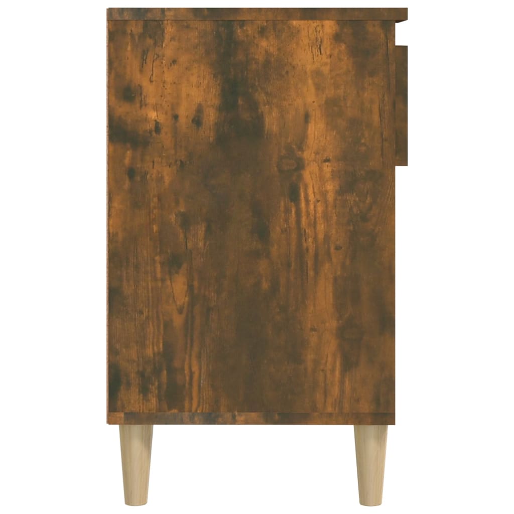 Shoe rack smoked oak 102x36x60 cm wood material