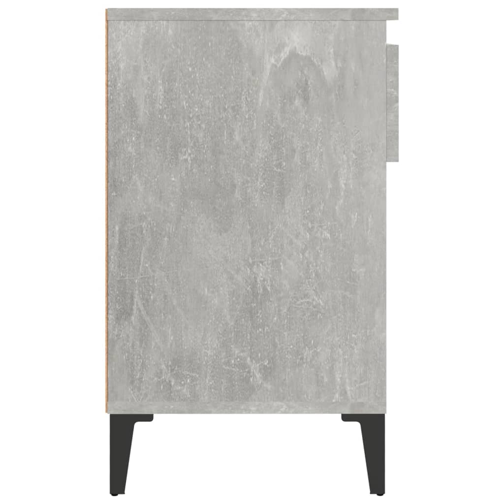 Étagère à chaussures gris béton 102x36x60 cm en bois