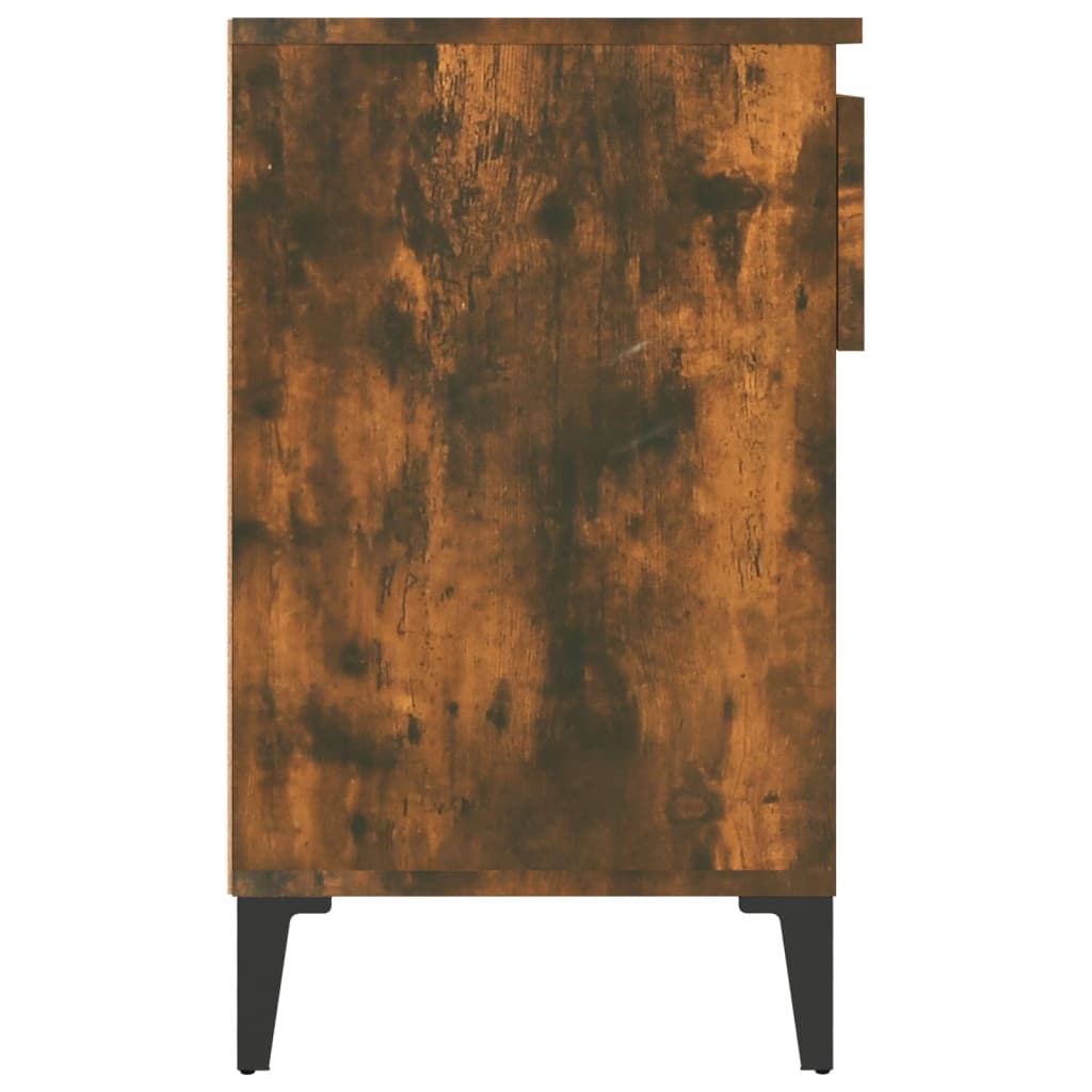Shoe rack smoked oak 102x36x60 cm wood material
