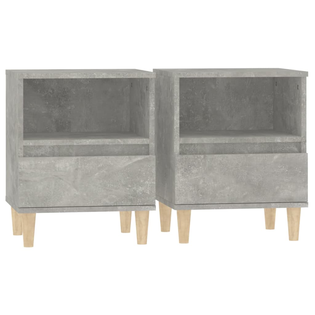Bedside tables 2 pcs. Concrete grey 40x35x50 cm