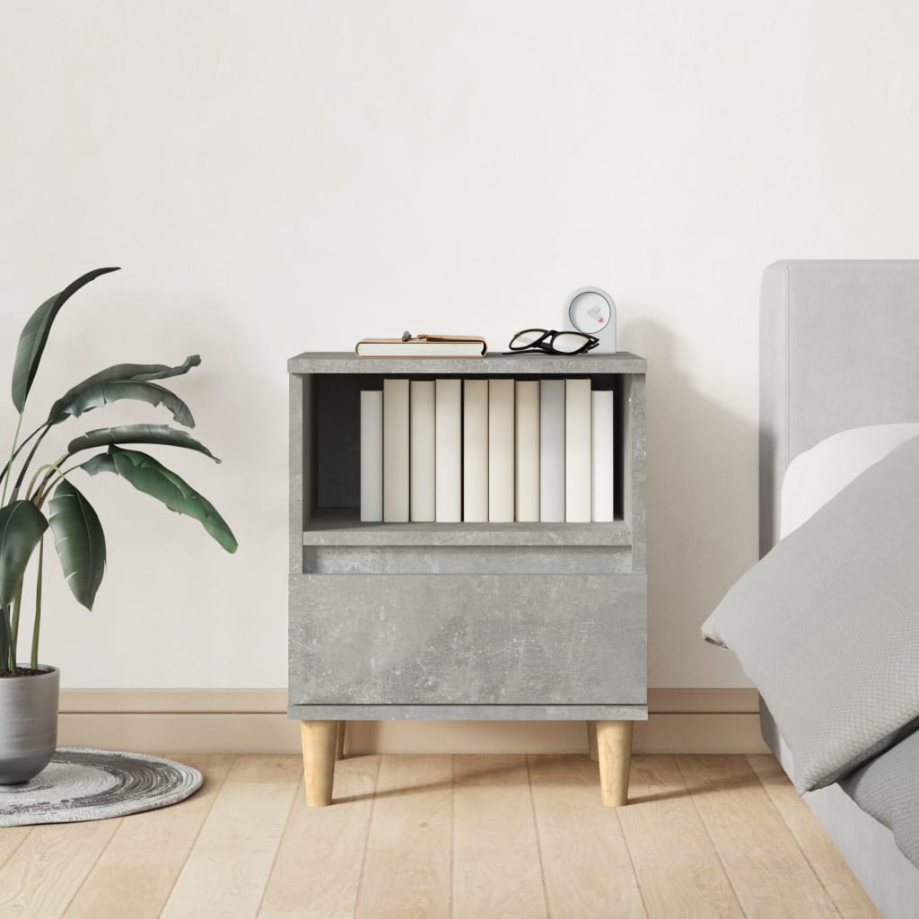 Bedside tables 2 pcs. Concrete grey 40x35x50 cm