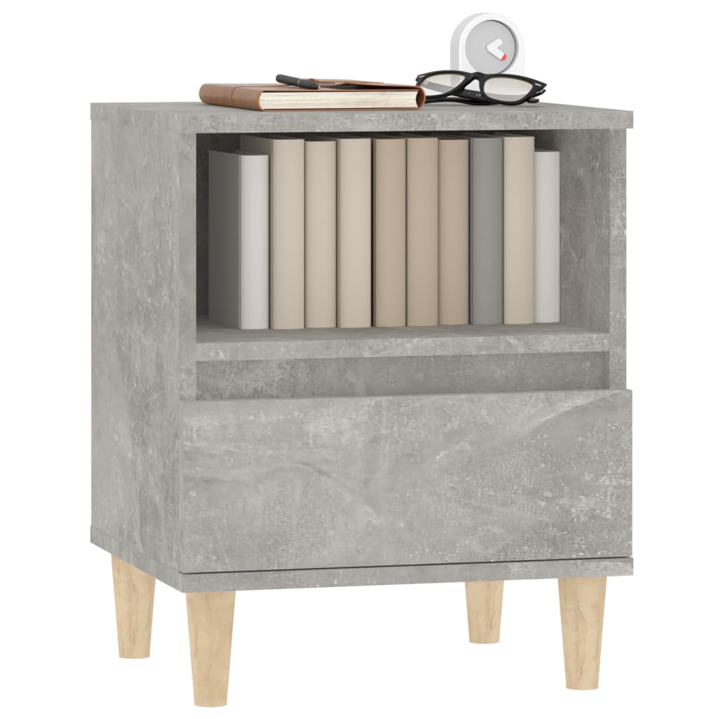 Bedside tables 2 pcs. Concrete grey 40x35x50 cm