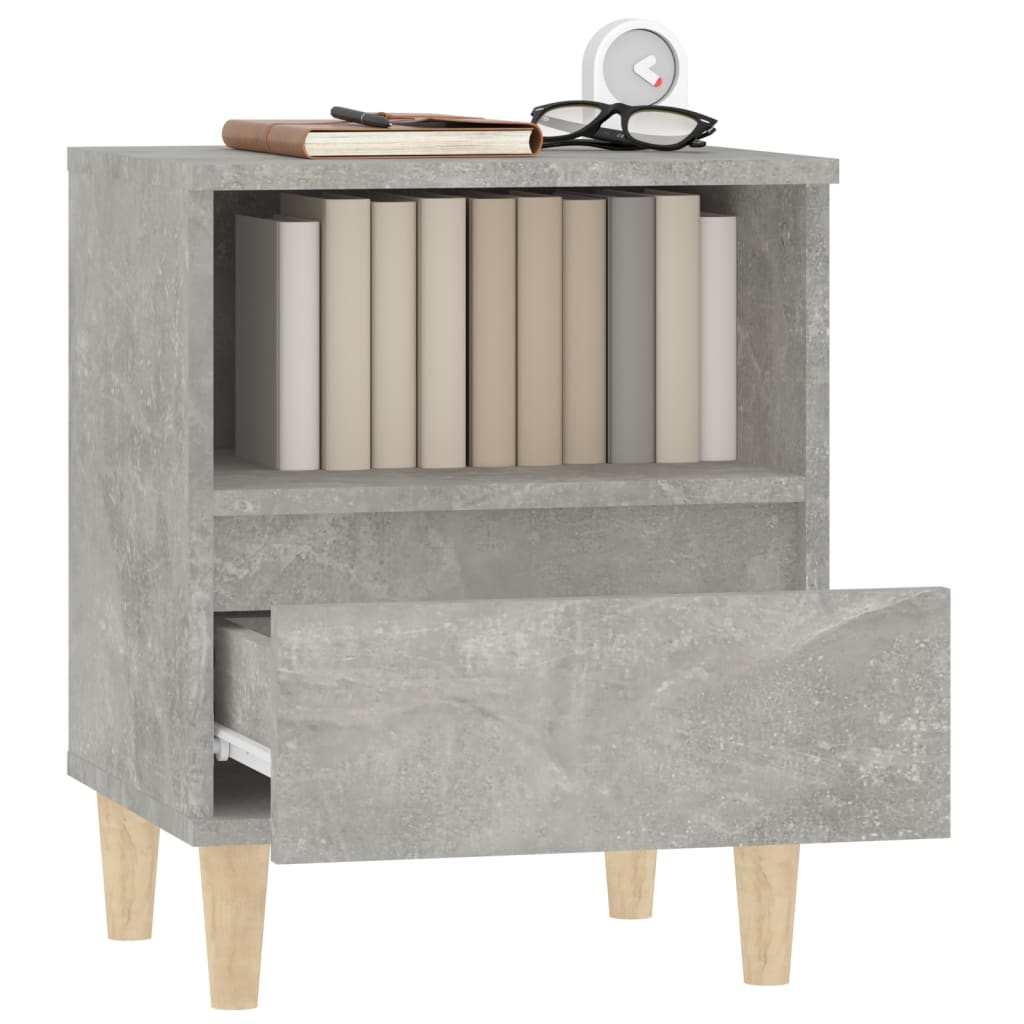 Bedside tables 2 pcs. Concrete grey 40x35x50 cm