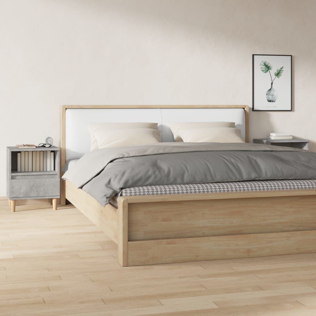 Bedside tables 2 pcs. Concrete grey 40x35x50 cm