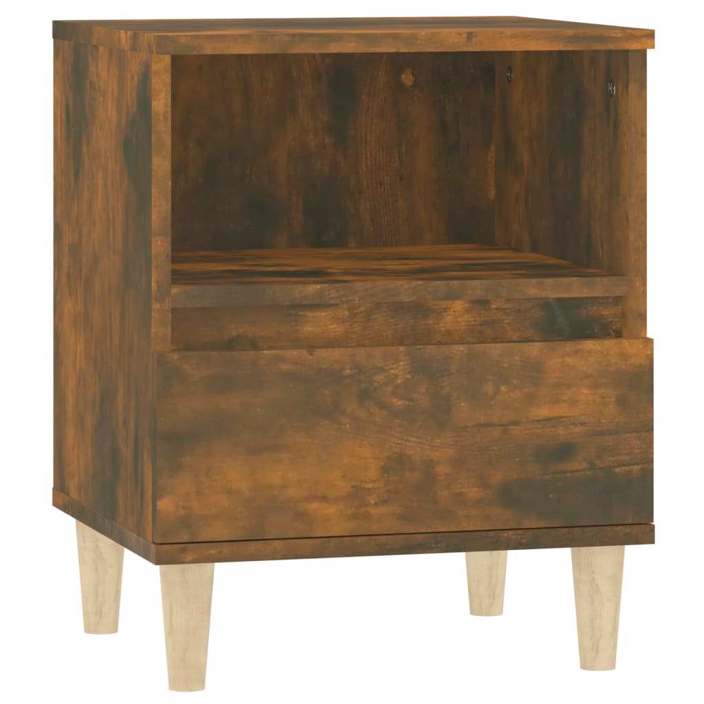 Tables de chevet 2 pcs. chêne fumé 40x35x50 cm