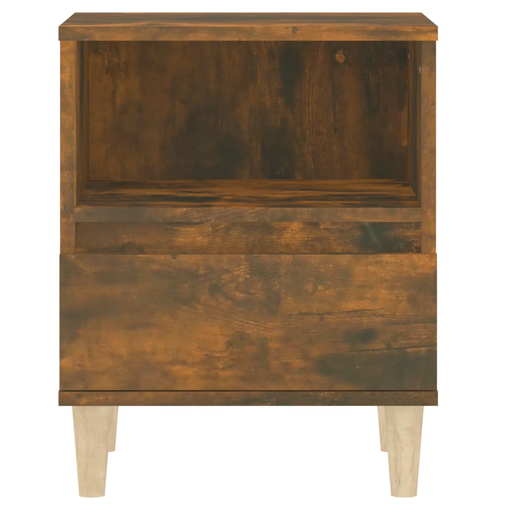Tables de chevet 2 pcs. chêne fumé 40x35x50 cm
