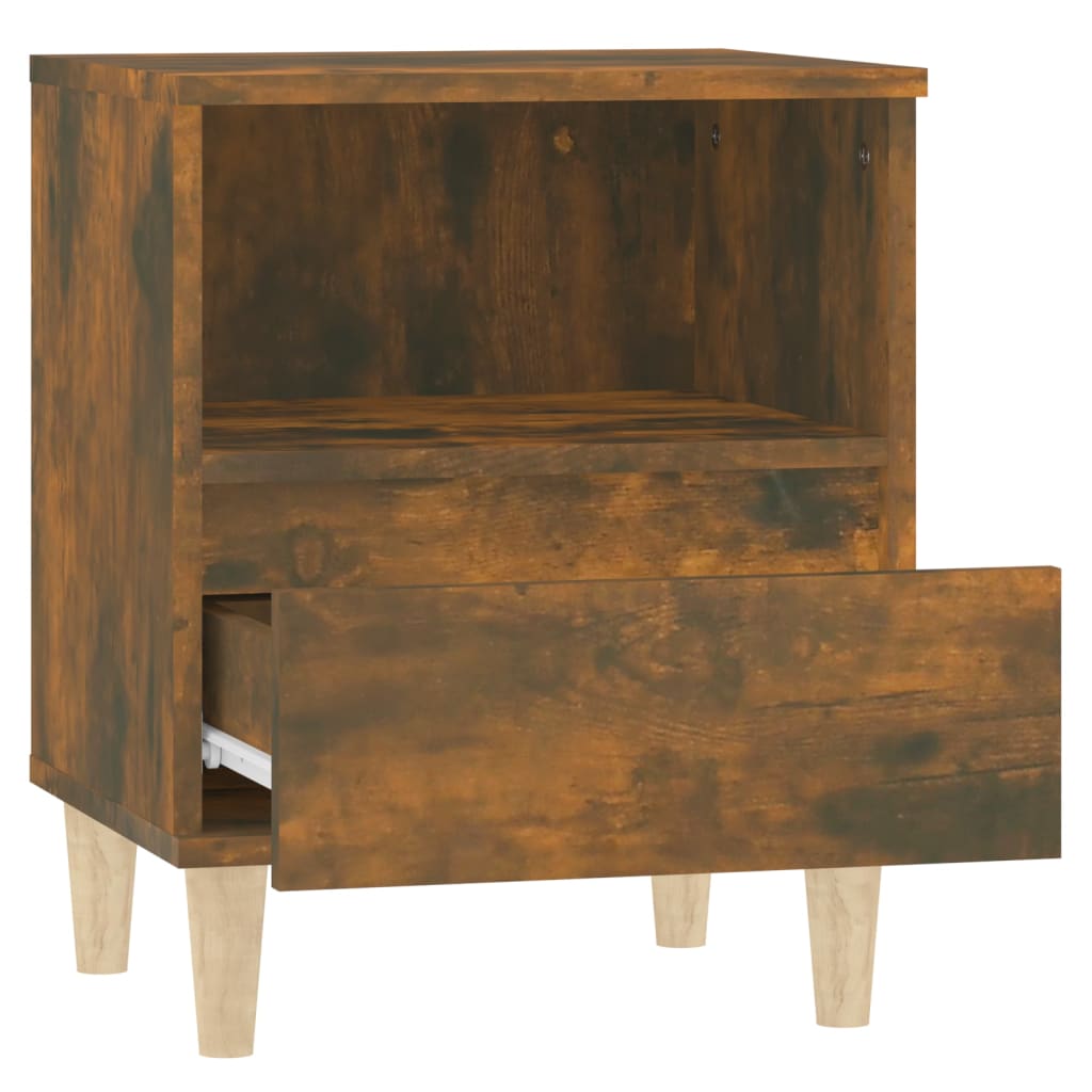 Tables de chevet 2 pcs. chêne fumé 40x35x50 cm