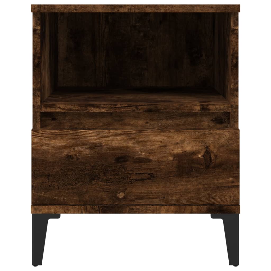 Tables de chevet 2 pcs. chêne fumé 40x35x50 cm