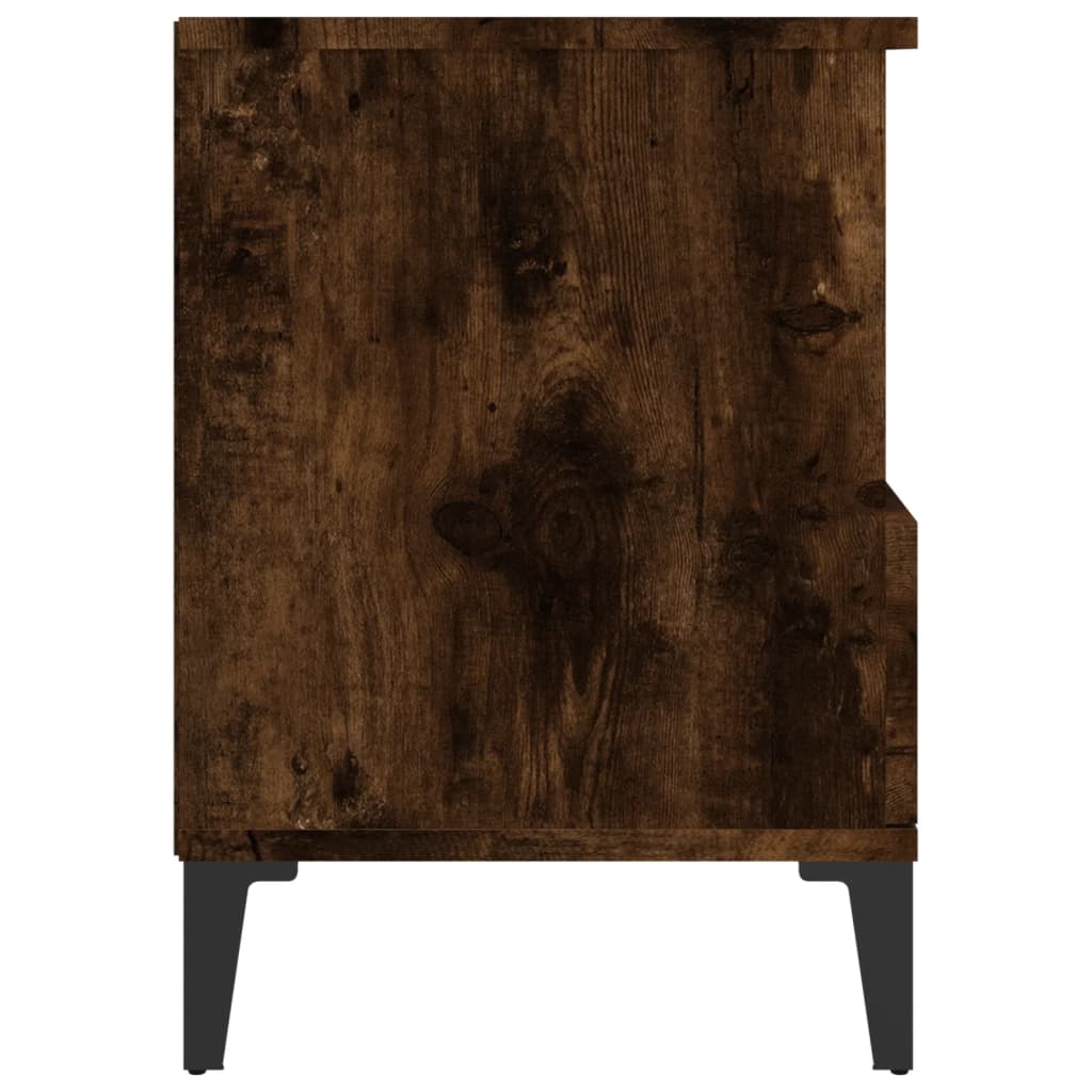 Tables de chevet 2 pcs. chêne fumé 40x35x50 cm
