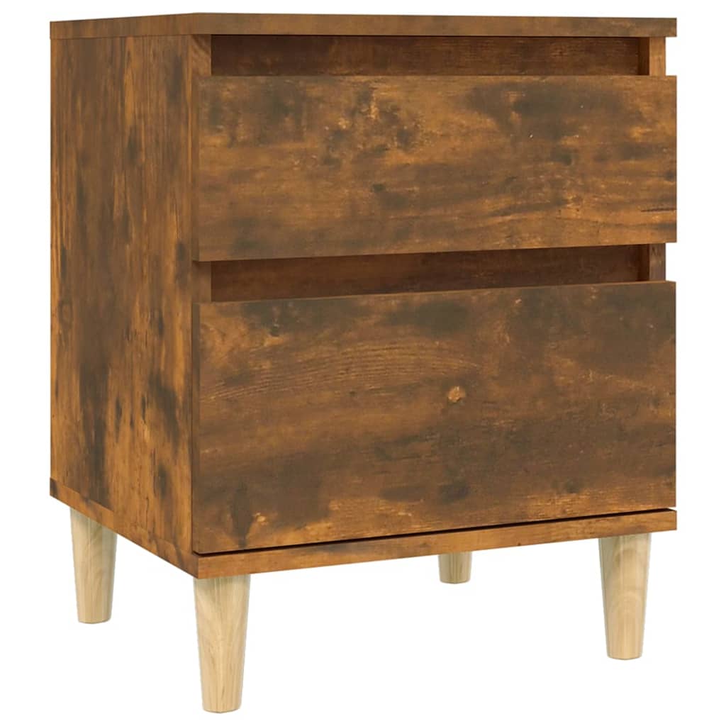 Tables de chevet 2 pcs. chêne fumé 40x35x50 cm