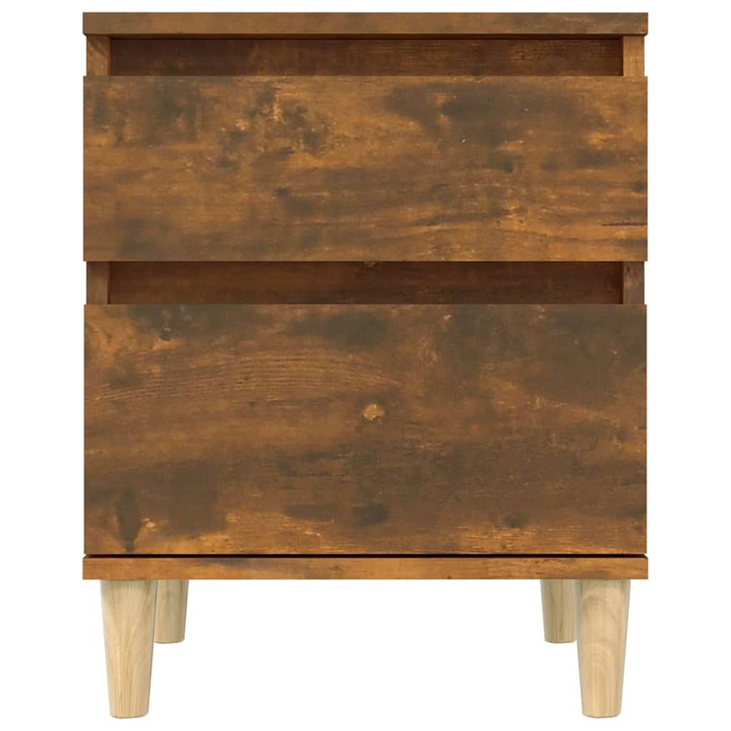 Tables de chevet 2 pcs. chêne fumé 40x35x50 cm