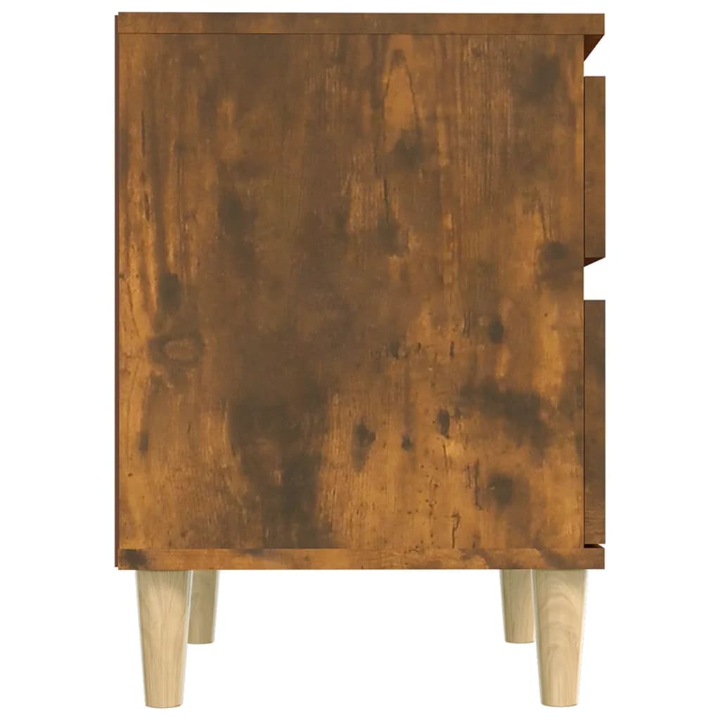 Tables de chevet 2 pcs. chêne fumé 40x35x50 cm