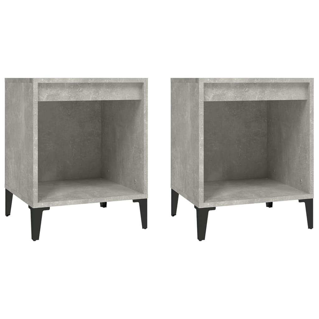 Bedside tables 2 pcs. Concrete grey 40x35x50 cm