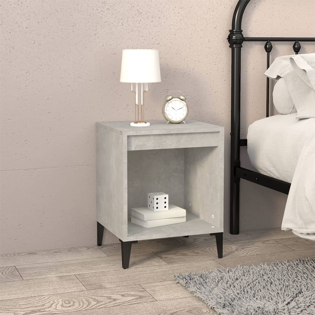 Bedside tables 2 pcs. Concrete grey 40x35x50 cm