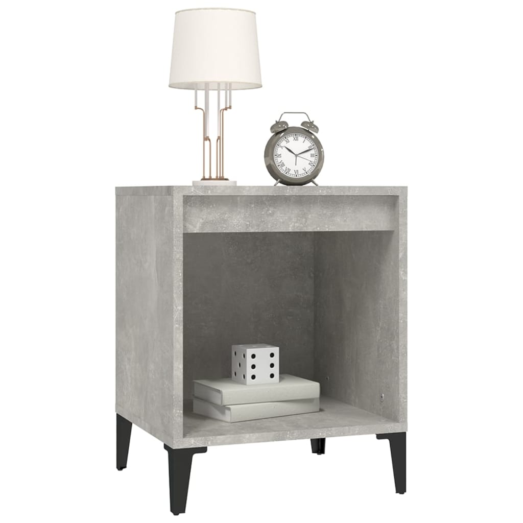 Bedside tables 2 pcs. Concrete grey 40x35x50 cm