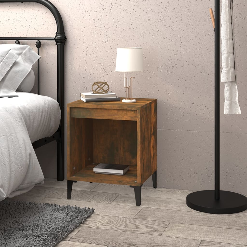 Bedside table smoked oak 40x35x50 cm