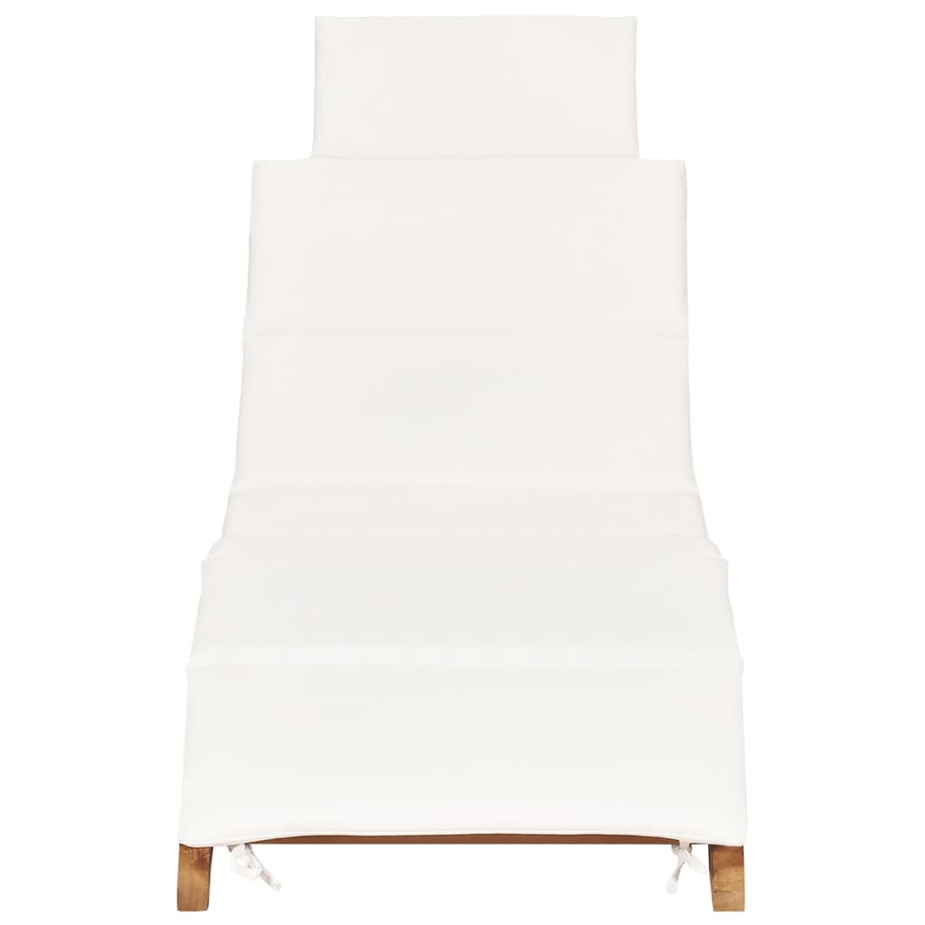 Sun loungers 2 pcs. with cushions solid teak wood