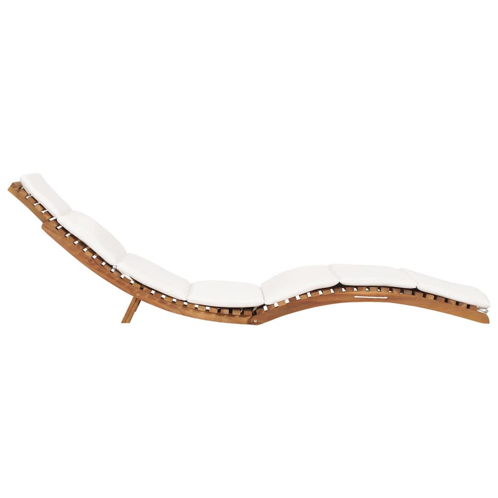 Sun loungers 2 pcs. with cushions solid teak wood