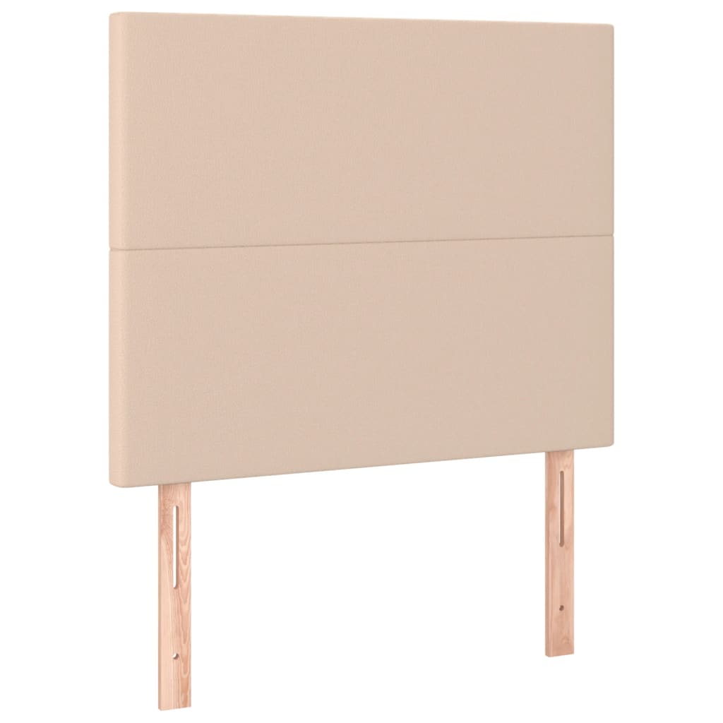 Matelas à sommier tapissier cappuccino-marron 100x200cm cuir artificiel