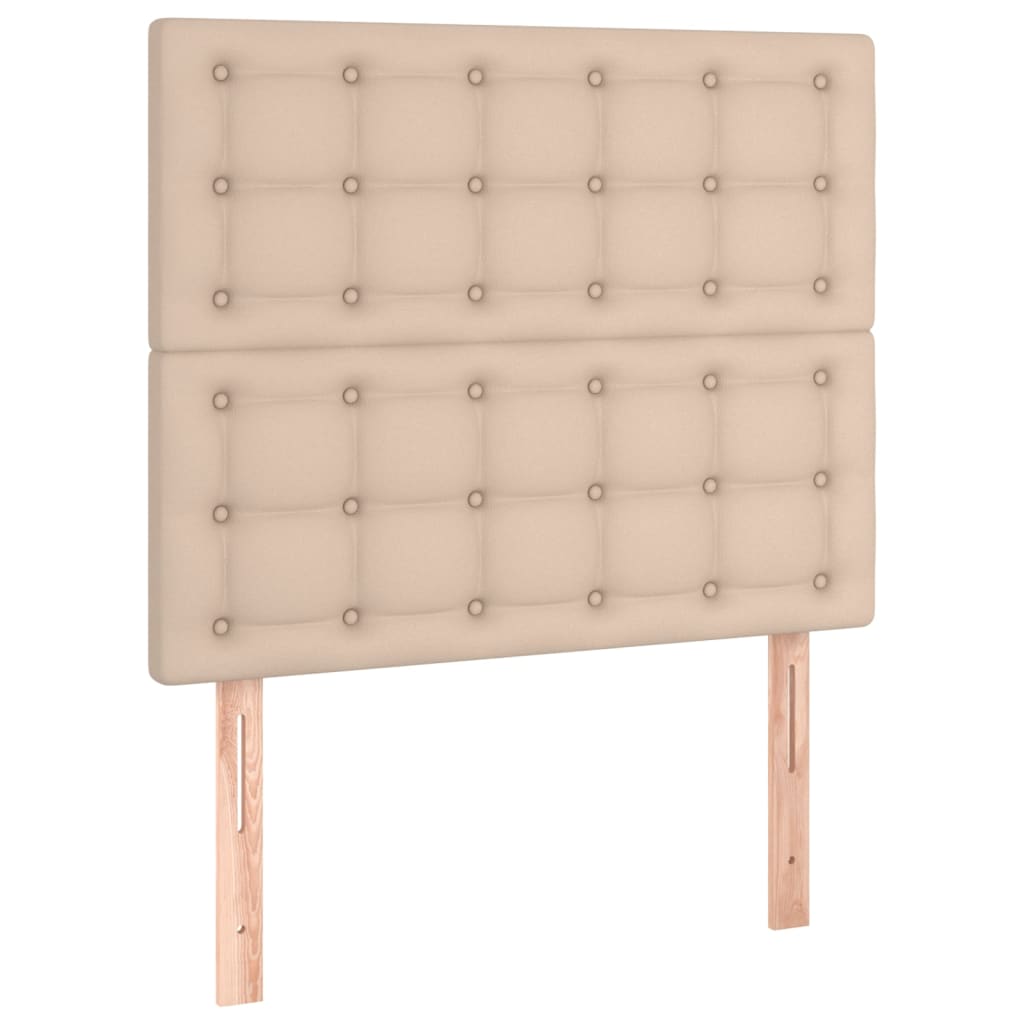 Matelas à sommier tapissier cappuccino-marron 100x200cm cuir artificiel