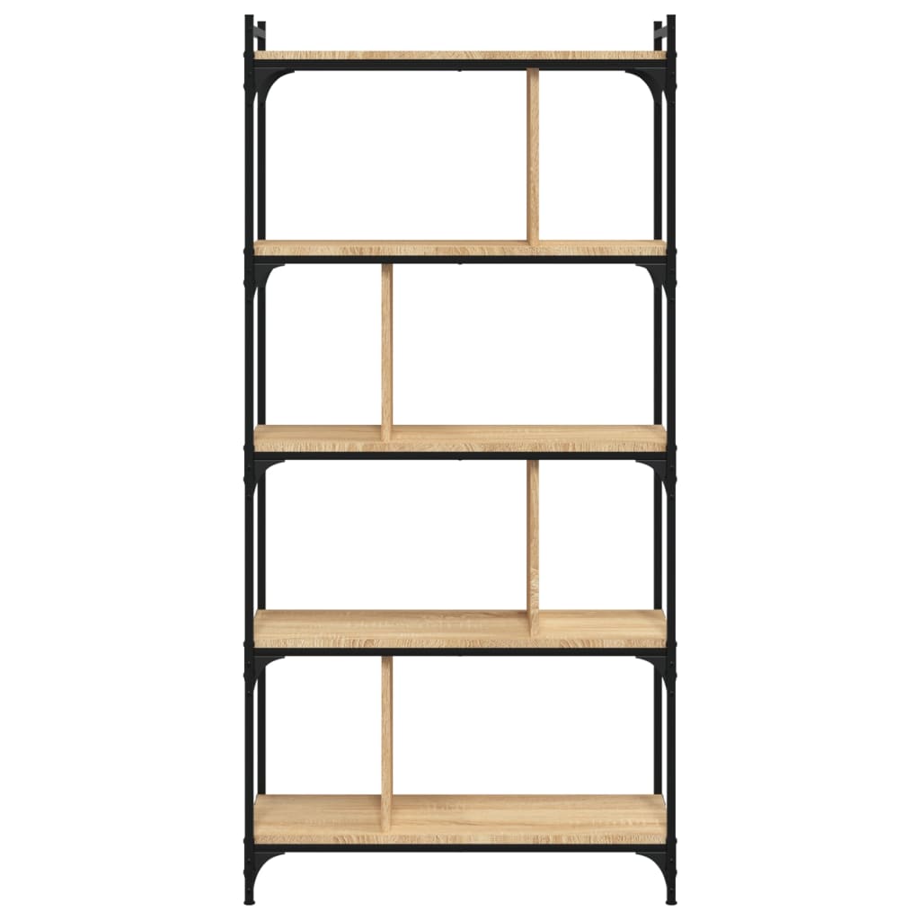 Bookcase 5 shelves Sonoma oak 76x32x158 cm wood material