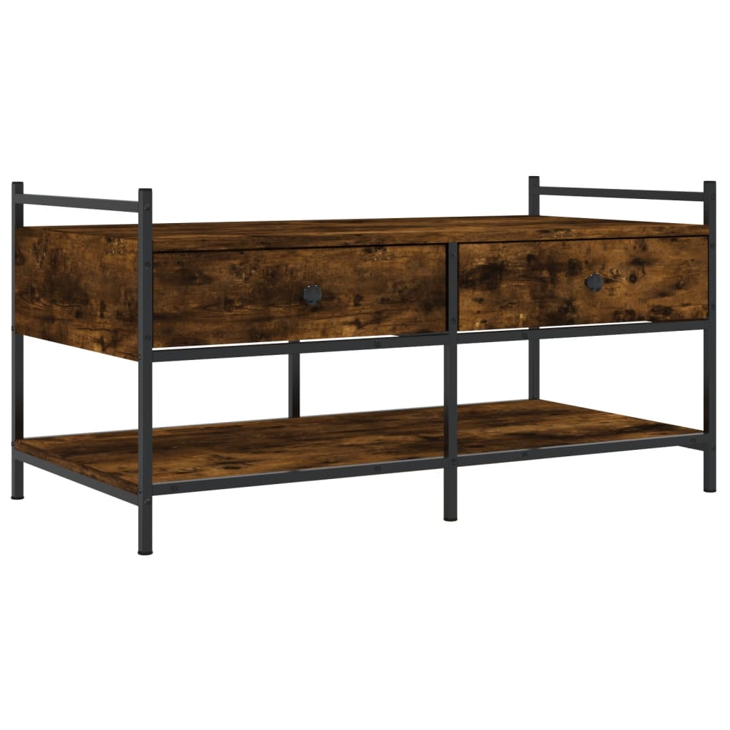Coffee table smoked oak 99x50x50 cm wood material