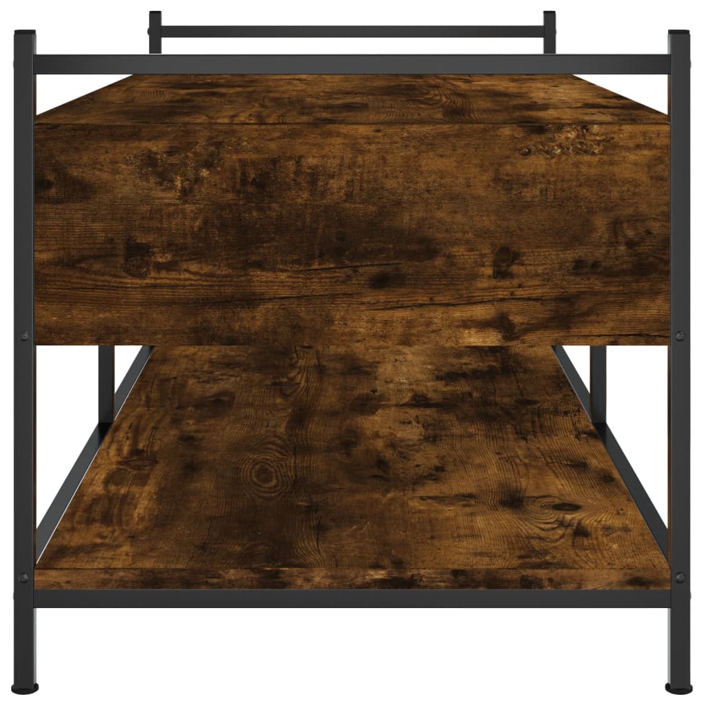 Coffee table smoked oak 99x50x50 cm wood material