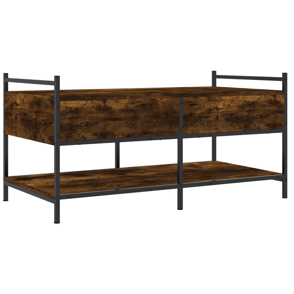 Coffee table smoked oak 99x50x50 cm wood material